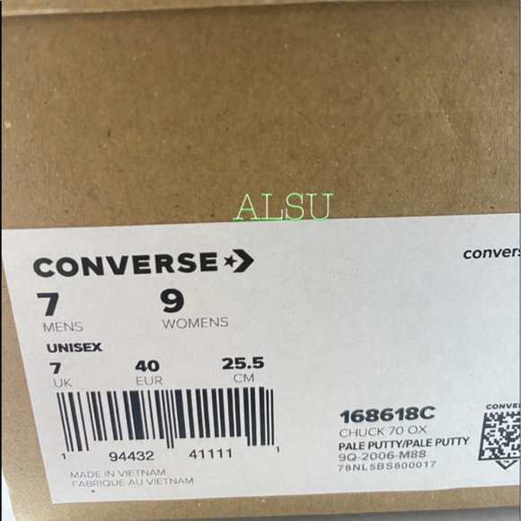 Converse Chuck 70 Canvas Pale Putty Gray Casual Womens Size Sneakers 168618C - Picture 10 of 10